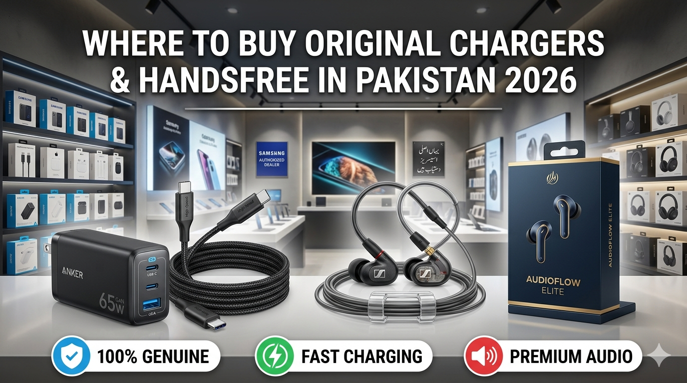 Where to Buy Original Mobile Chargers and Handsfree in Pakistan